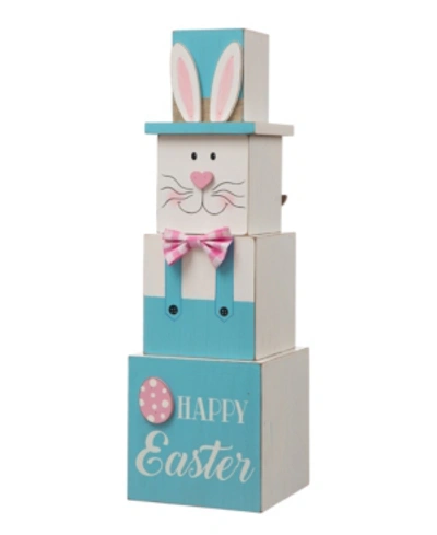 Glitzhome 24"h Double Sided Wooden Porch Decor Easter And July Fourth In Multi