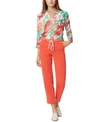 Nydj Relaxed Trouser Pants In Stretch Twill In Orange Poppy