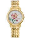 Citizen Disney By  Eco-drive Women's Belle Gold-tone Stainless Steel Bracelet Watch 30mm In Gold-tone