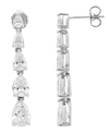 ARABELLA CUBIC ZIRCONIA GRADUATED LINEAR EARRINGS IN STERLING SILVER (8 CT. T.W.)