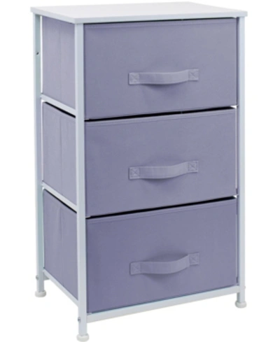 Sorbus 3-drawers Chest Dresser In Purple