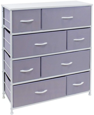 Sorbus 8-drawers Chest Dresser In Purple