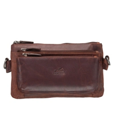 Mancini Men's Multi-function Waist Bag In Brown