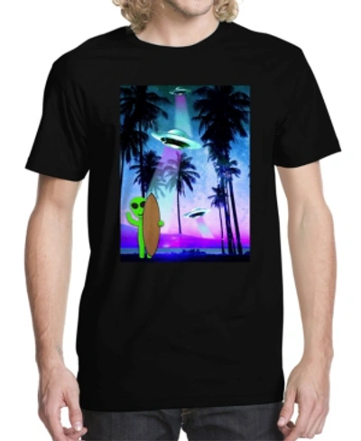 Buzz Shirts Men's Tropical Space Graphic T-shirt In Black