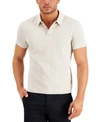 ALFANI MEN'S TEXTURED POLO SHIRT, CREATED FOR MACY'S