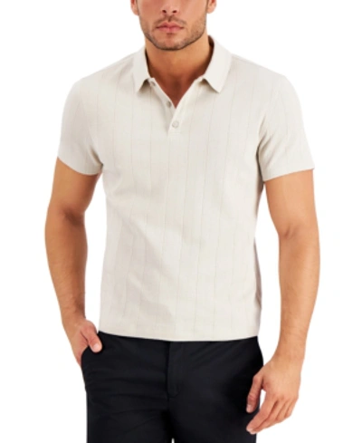Alfani Men's Textured Polo Shirt, Created For Macy's In Sand