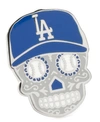 Mlb Men's Los Angeles Dodgers Sugar Skull Lapel Pin In White