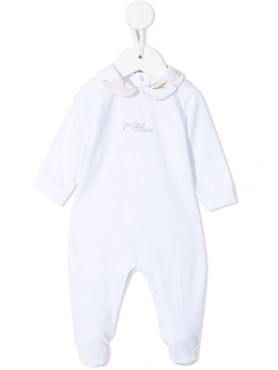 Alviero Martini Babies' Stud-embellished Pajamas In White