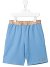 Alviero Martini Map-print Waistband Shorts In Blue
