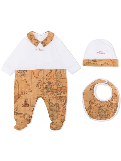 Alviero Martini Babies' Map-print Pyjamas In White