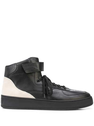 A-cold-wall* Black Leather Rhombus Hi-top Trainers