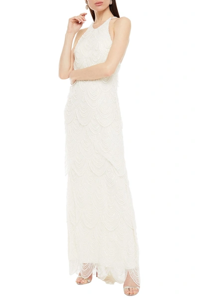 Catherine Deane Nikki Embellished Tulle Gown In Ivory
