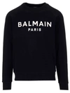 Balmain Sweatshirt With Printed Logo In Black