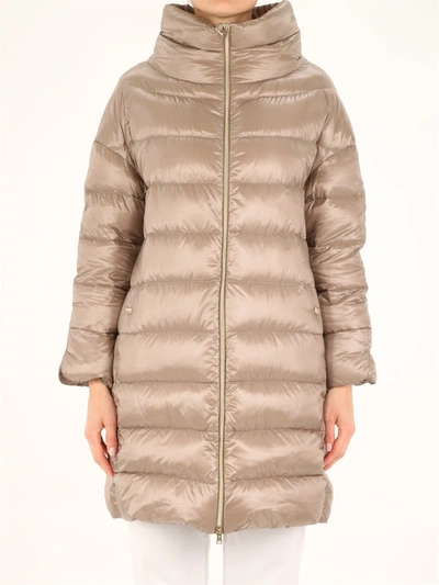 Herno Matilde Quilted Coat In Grey
