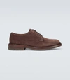 Brunello Cucinelli Toe-cap Suede Derby Shoes In Brown