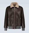 BRUNELLO CUCINELLI SHEARLING LEATHER JACKET,P00583035