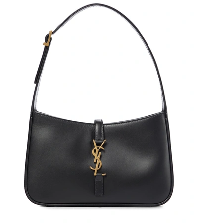 Saint Laurent Le 5 A 7 Mini Ysl Shoulder Bag In Smooth Leather In Black