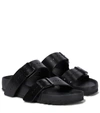 Rick Owens Black Birkenstock Edition Leather Arizona Sandals