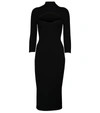 Khaite Black Viscose And Polyester Mischa Dress In Black