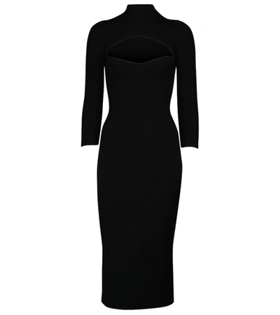 Khaite Black Viscose And Polyester Mischa Dress