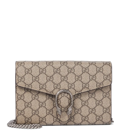 Gucci Dionysus Gg Supreme Clutch In Beige