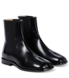 Maison Margiela Tabi Leather Chelsea Boots In Black