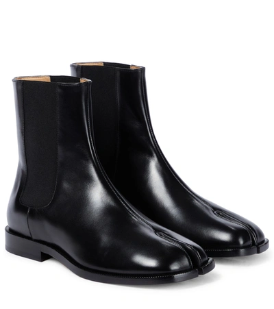 Maison Margiela Black Tabi Chelsea Boots In Nero