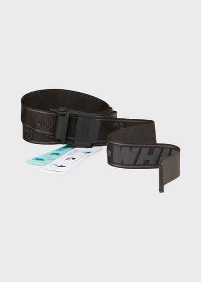Off-white Men's Hybrid Industrial Webbing Belt In Black / Black