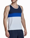 Fourlaps Men's Dash Performance Mesh Tank Top In White Multi