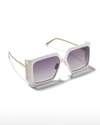 Dior Ssolar S2u 59mm Oversized Square Injection Plastic Sunglasses In Ivry/smkg