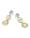 Marco Bicego 18k Yellow & White Gold Lunaria Diamond Drop Earrings