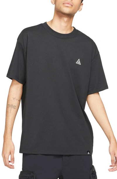 Nike Embroidered-logo T-shirt In Black