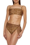 ZIMMERMANN EMPIRE LEOPARD-PRINT BANDEAU BIKINI TOP,3074457345625988278