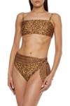 ZIMMERMANN EMPIRE KNOTTED LEOPARD-PRINT HIGH-RISE BIKINI BRIEFS,3074457345625988267