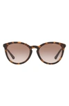 Michael Kors 56mm Gradient Round Sunglasses In Dark Tortoise