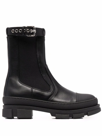 Philosophy Di Lorenzo Serafini Ankle-buckle Leather Boots In Black