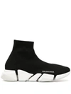 Balenciaga Speed 2.0 High-top Sneakers In Black