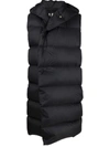 Rick Owens Liner Sleeveless Puffer Jacket In Schwarz