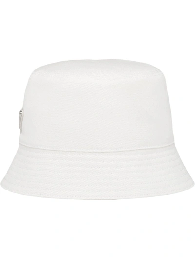 Prada Drill Bucket Hat In White