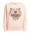 Kenzo Classic Tiger Logo Cotton Sweatshirt In Pink