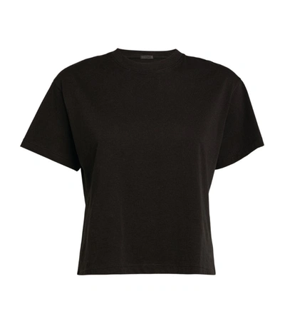 Atm Anthony Thomas Melillo Cropped Cotton T-shirt In Black