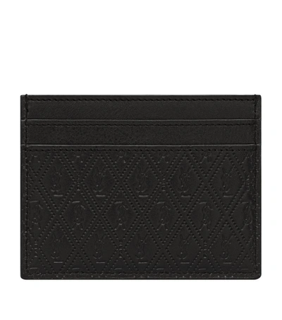Saint Laurent Leather Monogram Card Holder In Black