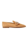 JIMMY CHOO MANI LEATHER LOAFERS,16930624