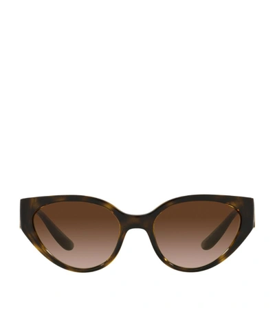 Dolce & Gabbana Dg Crossed Sunglasses In Brown