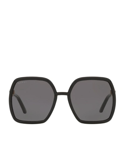 Gucci Horsebit Square Sunglasses In Black