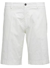 Berwich White Cotton Bermuda Shorts
