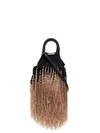 Petit Kouraj Black And Brown Mini Fringe Bag In Black