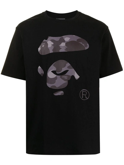 A Bathing Ape Logo-print Short-sleeved T-shirt In Black