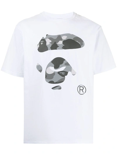 A Bathing Ape Logo-print Short-sleeved T-shirt In White