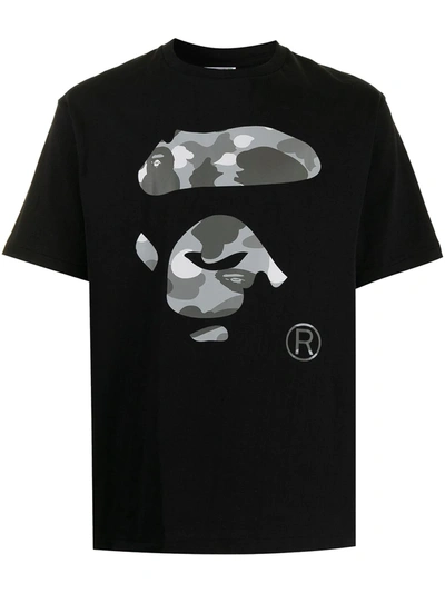 A Bathing Ape Logo-print Short-sleeved T-shirt In Black